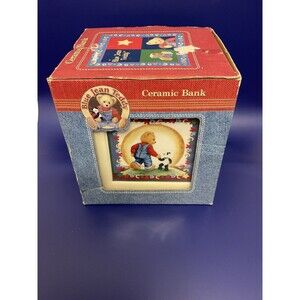 Blue Jean Teddy BJTB Ceramic Square Bank  5 Scenes